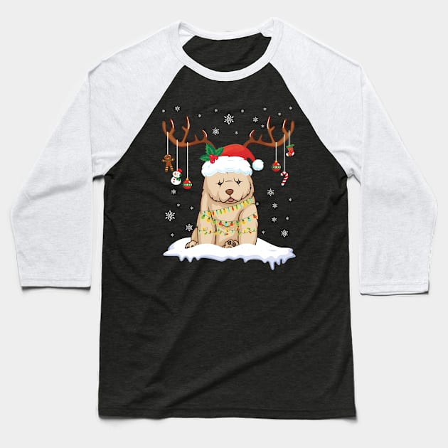 Chow Chow Reindeer Santa Noel Costume Dance On Snow Merry Baseball T-Shirt by bakhanh123